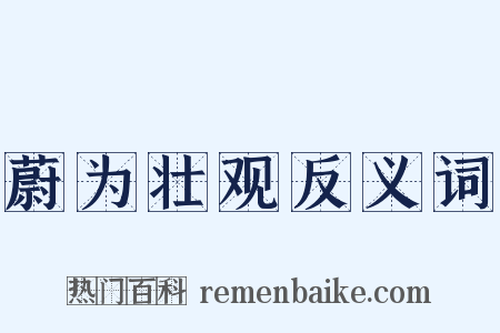 蔚为壮观反义词是什么意思的图片